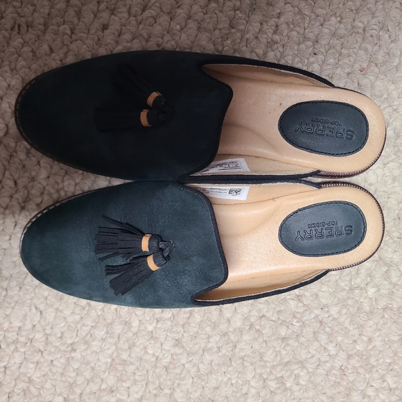 Sperry Black Suede Slip-on Loafers women's Size 8.5 - Picture 6 of 6